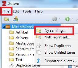 1. Innstillinger Begynn med å gå inn på innstillinger. Klikk på Edit og velg Preferences. For Mac blir det Zotero og Preferences.