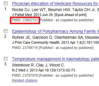 3.3 PMID Om du søker frem en artikkel i PubMed (og en del