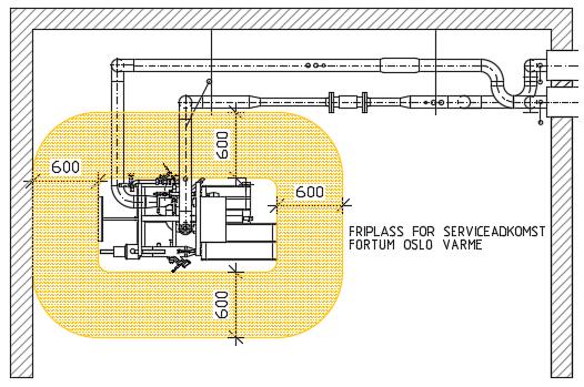 Side 60 av 73 Merking termometer: Det skal festes hvite skilt med svart skrift på termometre som viser turtemperatur for varme og varmt tappevann.