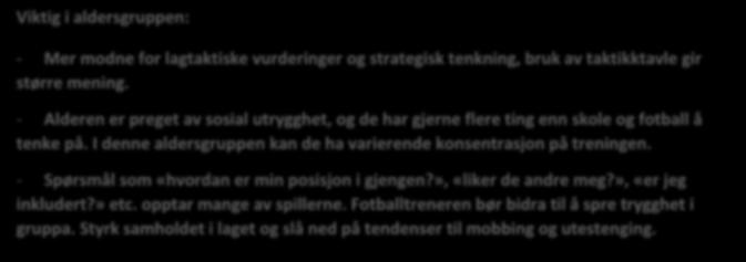 7.4. EKSTRATRENING FOR SPILLERE 10-16 ÅR I fotballsesongen vil klubben tilby ekstratreninger minimum èn lørdag formiddag pr. 6. uke, med påfølgende lunsj. Trenerkoordinator får hovedansvar for dette.