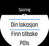 3.14. Finn tilbake Hvis du bruker GPS når du registrerer en aktivitet lagrer Suunto Spartan Sport Wrist HR automatisk startpunktet for øvelsen din.