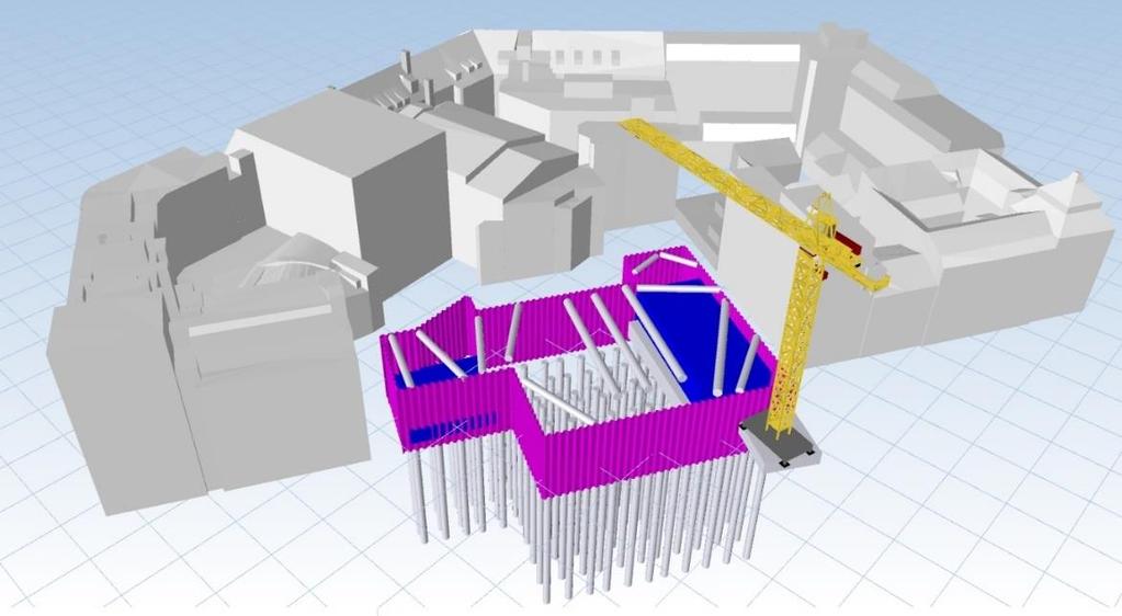 Synchro Professional tilbyr fremdriftsplanlegging og virtuelle 4D simuleringer.