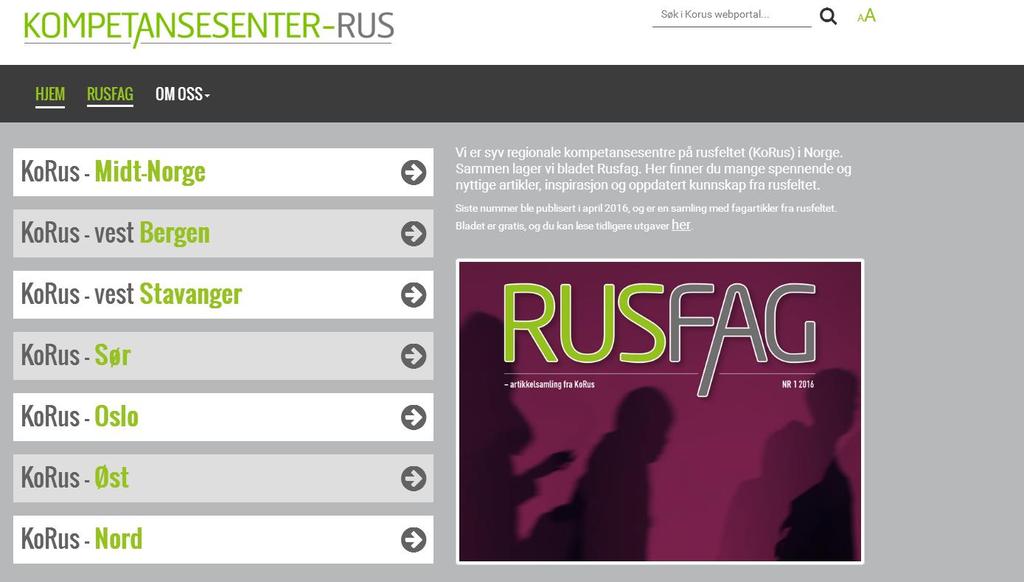 ETT AV SYV REGIONALE www.kompetansesenterrus.