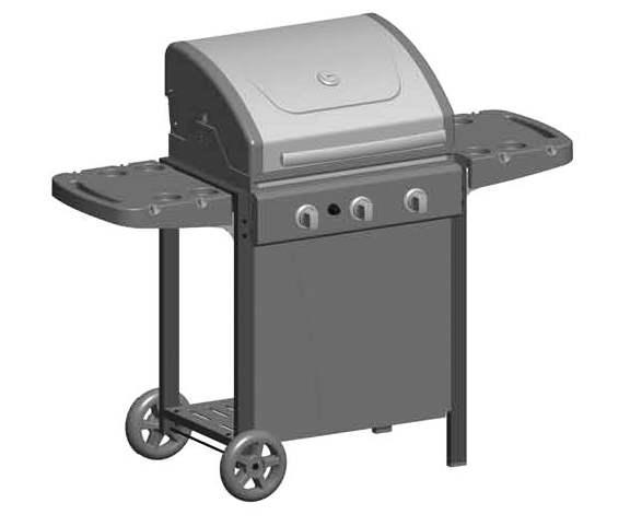 FUTUR TRIO COMPACT GASSGRILL MINIMUMSAVSTAND OG ANNEN SIKKERHETSINFORMASJON Gasgrillen og dens konstruksjon er kodkjent slik den er i forpakningen.