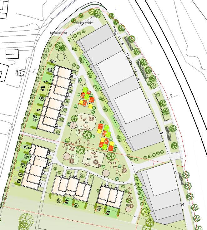 3. Planforslaget Planforslaget til Solon Eiendom innebærer rivning av eksisterende eneboliger på felt B7 og bygging av nye boliger.