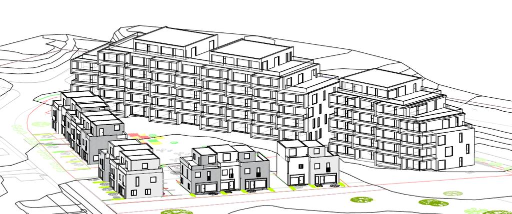 Figur 9: 3D-illustrasjon av boligene (kilde: Solon Eiendom).