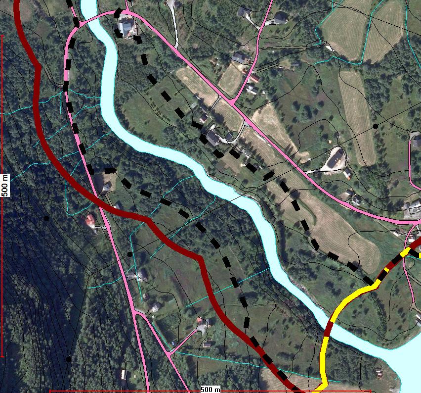 må for alle forhold vurderes i arealplaner ved fastsetting av bestemmelser, arealkategori og byggegrense.