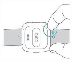 satt til ikke-dominant som standard. Hvis du går med Versa på den dominante hånden din, kan du endre håndleddsinnstilllingen i Fitbit-appen.