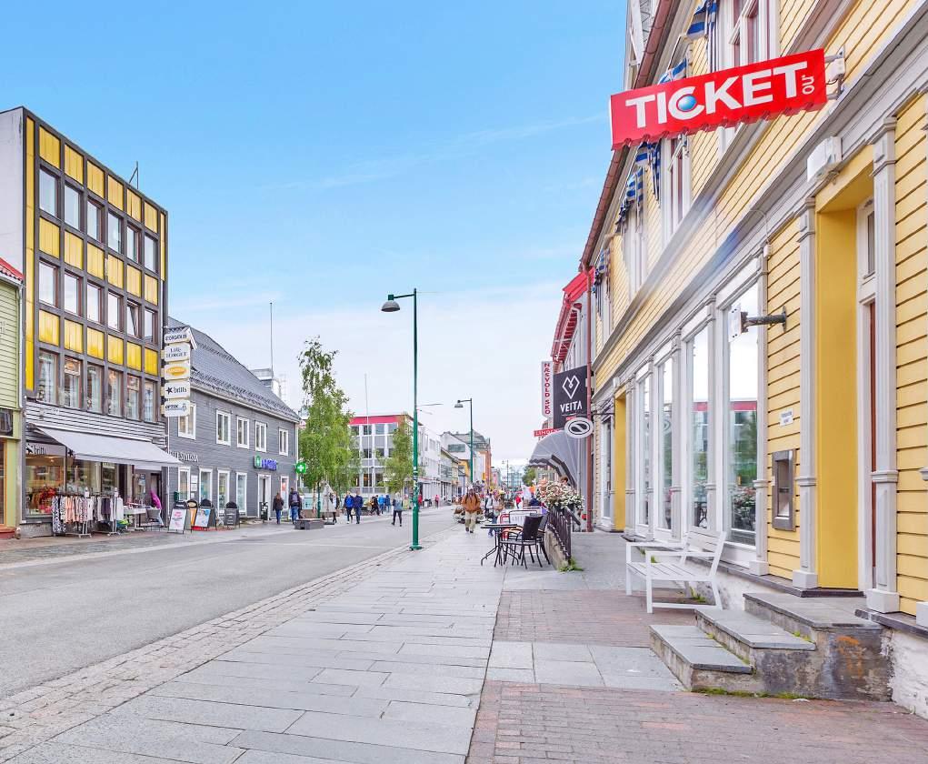 Sentralt Tromsø sentrum Med beliggenhet i Tromsø sentrum bor du sentralt og godt. Kort vei til et bredt utvalg av dagligvarebutikker, shopping og cafeen på hjørnet.