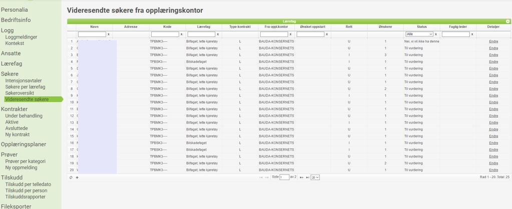 Vises for medlemsbedriftene Om Opplæringskontoret har viderefordelt søkere, vil medlemsbedriftene kunne se de aktuelle søkere i VIGO Bedrift under menypunktet Søkere > Videresendte søkere.