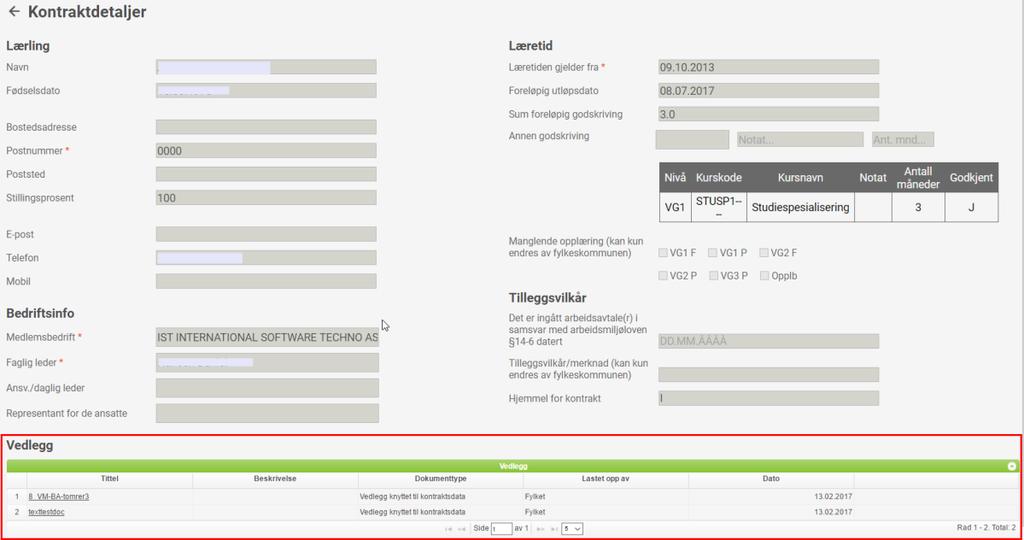 Du kan komme til oversikt over tilpassede opplæringsplaner ved å klikke på linken i kolonnen for TLKP (tilpasset lærekandidatplan).