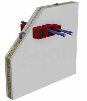 densitet, tykkelse (mm) Figur 65 x 65 x 250 mm 95 x 95 x 250 mm GPG 40 Steinull 150kg/m 3, 20 8 Det forskales i utsparing med 20 mm steinull, densitet 150kg/m 3. Forskaling tilpasses utsparingen nøye.