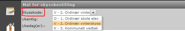 vinterskyss Vinterskyss gjeler fra ca. første uka i november til og med 31. mars Utvidet vinterskyss gjelder fra første oktober t.o.m. 30. april. Disse datoene er KUN veiledende.