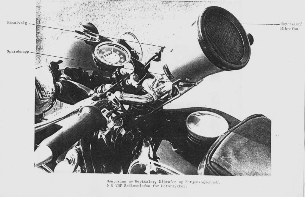 mai 1962 debuterte fire av trafikkpolitiets motorsykler med flunkende nytt radiosett på syklene sine. Dette var radioer med hele 6 kanaler og hele stasen veide bare 6 kg.