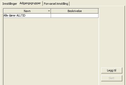 Til sist kan du under fliken Adgangsgrupper, velge hvilke