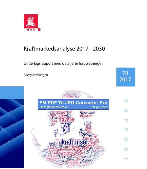 NVEs Kraftmarkedsanalyse 2017-2030 15 TWh ny vind i Norge fram til 2030 av totalt 20 TWh 50 TWh ny strøm i Norden, hovedsaklig vind Etter 2020 antas en stopp i utbyggingen før kostnads-reduksjoner