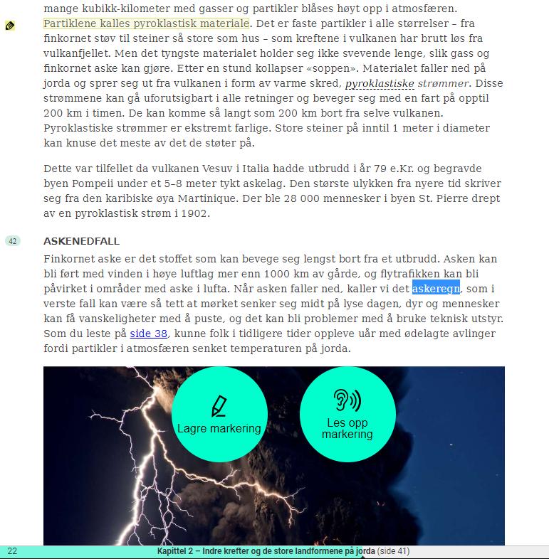 b) Skriv noter til markeringen. 4. Du finner alle notatene og markeringer under ikonet med blyant øverst til venstre. 5.