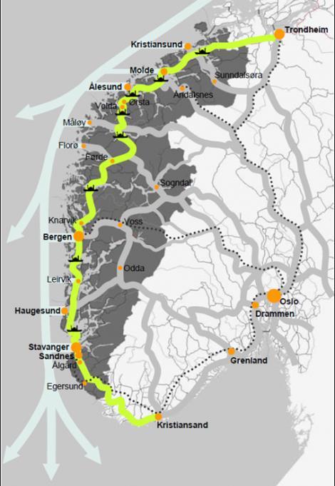 NTP - Investering i riksveg, fylket sin del av ramma Møre og Romsdal har ca 5 % av folketalet, er nest størst på fastlandseksport pr fylke har ingen jernbane og har ingen prosjekt i «Nye