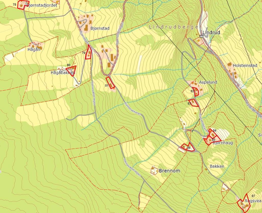 18 2.8 Område: Bjørnstadåa/Rugsvea Kartblad nr.