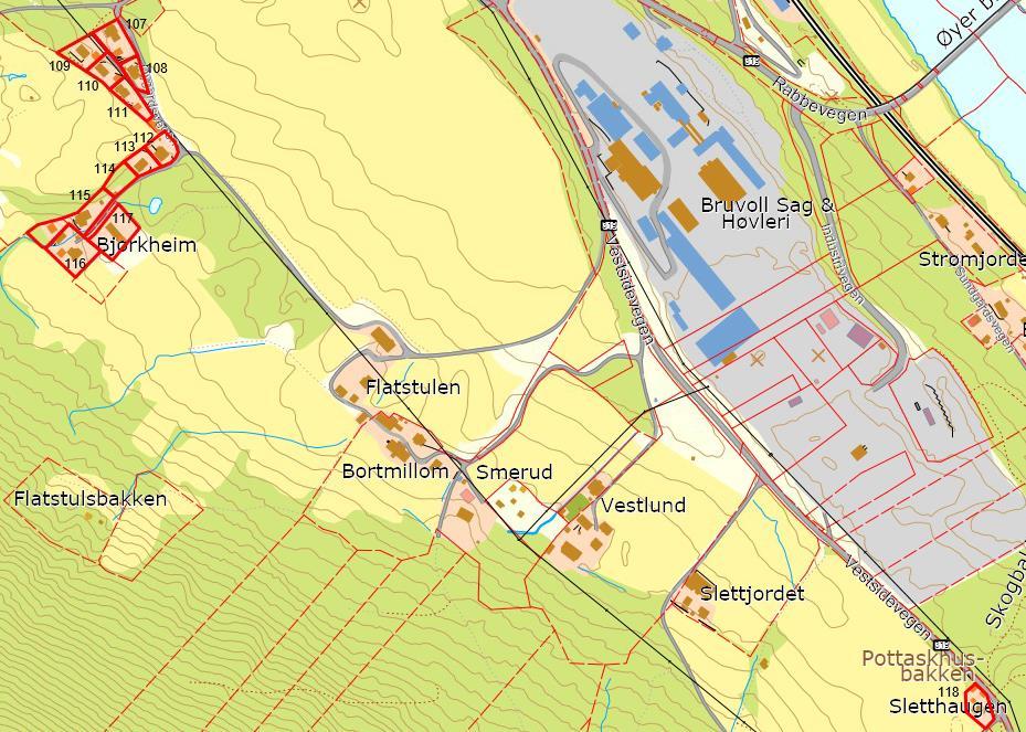 26 2.12 Område: Bjørkheim/Sletthaugen Kartblad nr.