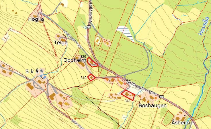 69 2.33 Område: Bøshaugen/Oppheim Kartblad nr.