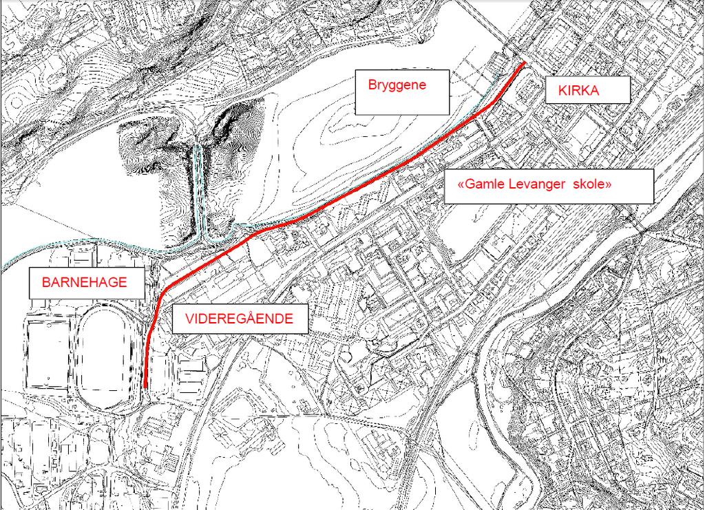 Avlastningsveg Levangersundet Lite avlastning på trafikkmengden i Kirkegata, ny veg vil få ÅDT på ca 1600 Økt trafikk i kryss ved brua, som kan medføre dårlig trafikkavvikling.