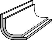 CURVEX PRODUKTINFORMATION uede gipselementer produseres av 6 mm tykke gipsplater. Elementene kan leveres med en jevn radius eller som elipseform.