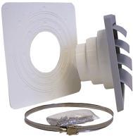 med dekkplate og slangeklemme 520705 23091358 10 stk 240,- Slange ansluttes Ø80/100/125mm etter behov. Rør festes med tape eller slangeklemme.