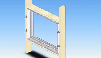 ferdigbehandlede vinduer levert med påmontert foring Galvanisert stål (t:1mm) -