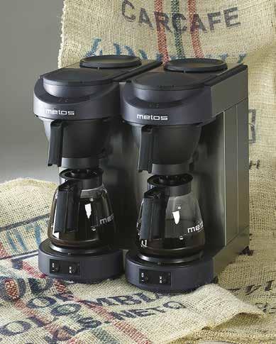 METOS KOLBE- OG TERMOSTRAKTERE Med Metos M-serien kan du enkelt og rask trakte kaffe. På få minutter har du nytraktet kaffe klar til servering.