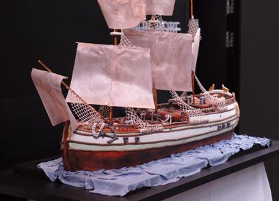I Nordsjøen ble skipet rammet av en sterk storm og drev mot norskekysten i september 1817.
