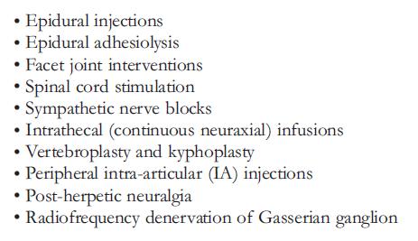 «Interventional therapies in the management of chronic, non-malignant pain in older