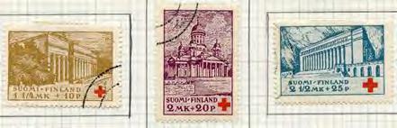 Finland har mange serier med Røde Kors merker.