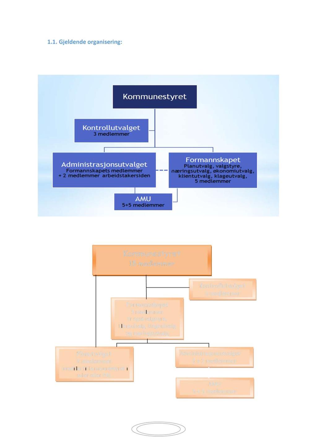 1.1. Gjeldende organisering: Kommunen