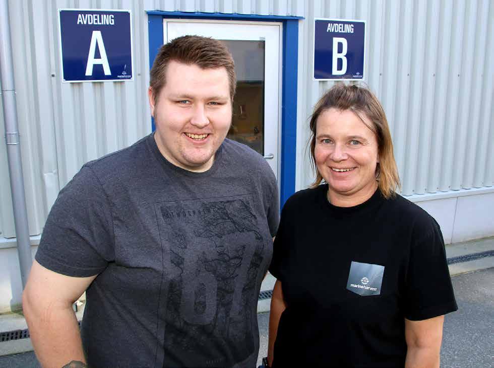 B Kristoffer Ovesen og Sonja Svendsen begynte begge i ny jobb i Marine Harvest i august, og er fornøyde med dét.