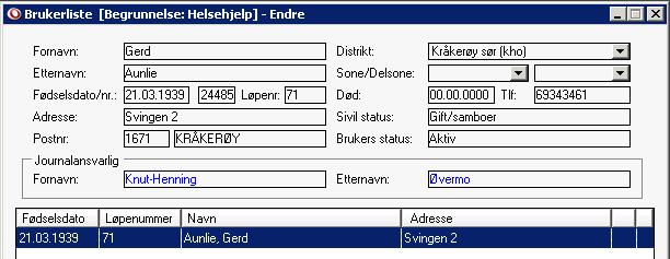 6.0 Tildele hjelpemiddel Registrering av hjelpemidler som lånes ut, gjøres i tjenestebildet i Brukermodulen.