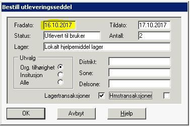 7.6 Utleveringsseddel Rapporten utleveringsseddel gir deg mulighet til å skrive ut en kvittering som den