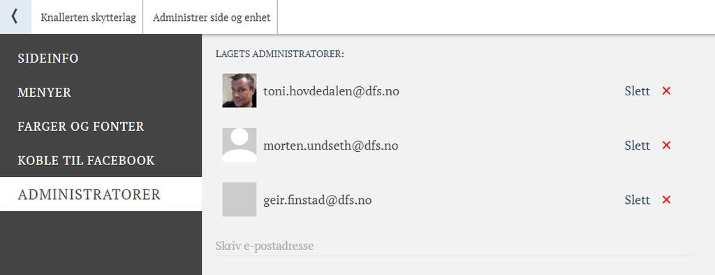 Skjermbildet over viser hvordan man opprettet et menypunkt med direkte link til en annen side. Fyll inn navnet på selve menyen, hak av boksen og fyll inn URL-adressen.