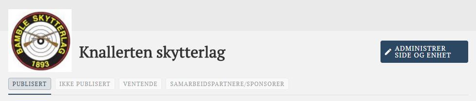 Administrer din nye side For å administrere dine nye hjemmesider gå til http://dfsgrasrot.no Klikk så på innloggingssymbolet oppe til høyre (som vist helt til høyre på skjermbildet under).