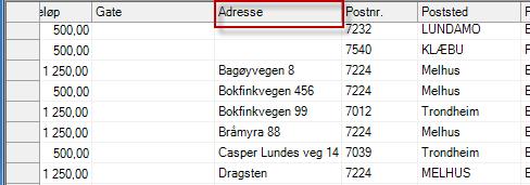 Utskriften kjøres i rekkefølge fra toppen av venstre liste, og nedover.