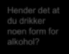 15,0 % 10,0 % 13,3 % 5,0 % 5,8 % 0,0 % 0,3 % 0,5 % Aldri drukket alkohol Har bare