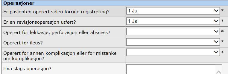 Trinn 1 B. Revisjonsoperert dag 31-365 På skjema for 1-årsregistrering: Fyll ut den første delen på vanleg måte.