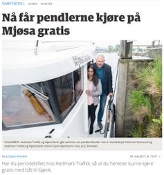 De reisende booket seg inn på avgangene via app. Mjøscharters bestillingsapp for båtavganger Hamar - Gjøvik sommeren 2017 