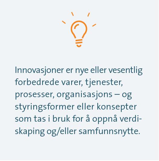 En bred innovasjonsforståelse Forskning er viktig både for å utvikle nye løsninger, gi