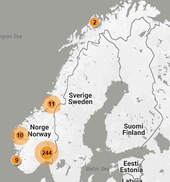 no) viser også et meget begrenset omfang av observasjoner (figur 9), som innebærer et stort avvik i forhold