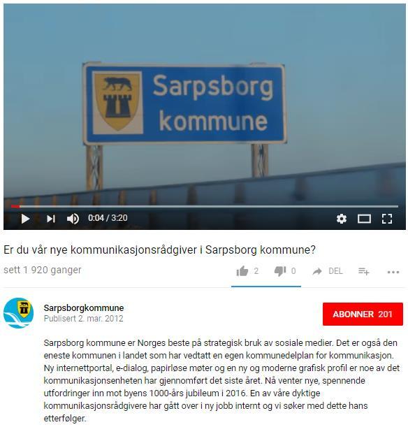 Noen gode eksempler Sarpsborg kommune