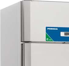 Future kjøleskap, superkjøl og fryseskap Designet til bruk i storkjøkken og områder for mattilberedning, Porkka Future-serien er produsert av kvalitetsmaterialer