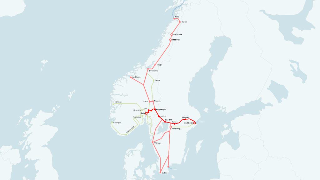 5.5 NYE TRAFIKKSTRØMMER VIL KOMME TIL I nasjnal transprtplan 2018-2029 pririteres et mer rbust g fleksibelt gdstransprtnett på Østlandet gjennm direkte tilkbling mellm banestrekninger g