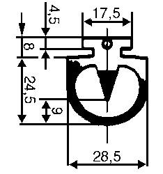 Oversigt over klemliste typer (dimensioner i mm) Materiale 3100.0118 Klemliste 21 mm, sort EPDM 3100.