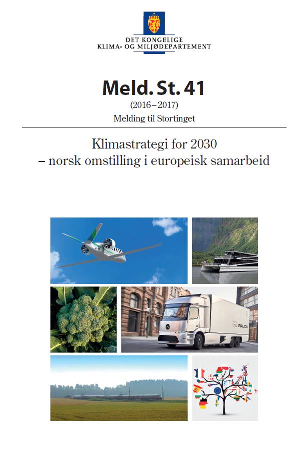 NORSKE KLIMAFORPLIKTELSER Parisavtalen 40 % reduksjon i 2030 sammenlignet med 1990 EUs klimarammeverk 43 % reduksjon i kvotepliktig sektor sammenlignet med 2005 30 % reduksjon i ikke kvotepliktig